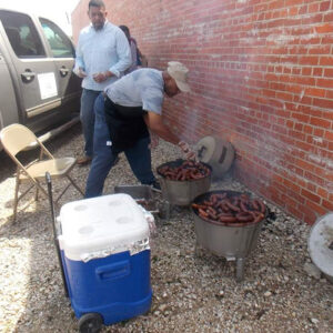 cooking hot dogs