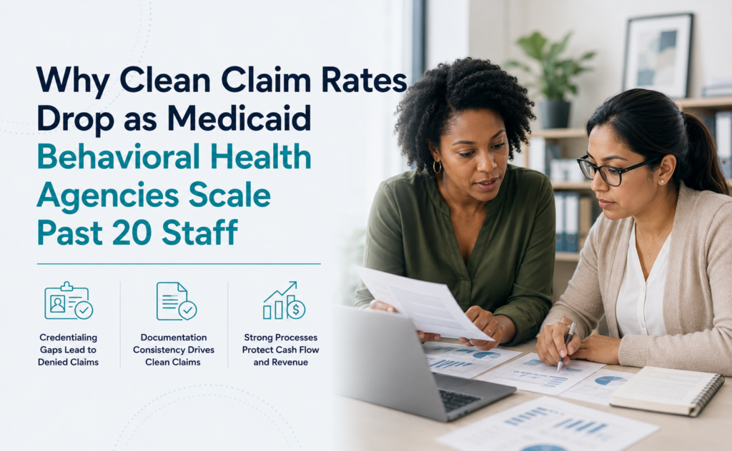 Why Clean Claim Rates Drop as Medicaid Behavioral Health Agencies Scale Past 20 Staff